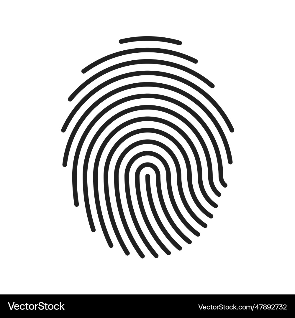 Fingerprint icon signature concept for password Fingerprint icon signature concept for password vector image