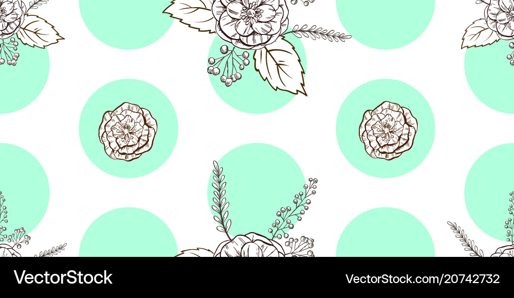 Nahtlose florale Hand gezeichnetes Muster Nahtlose florale Hand gezeichnetes Muster vektorbild