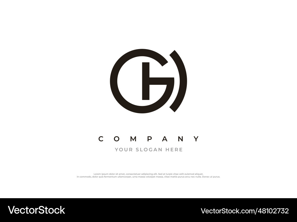 Original Buchstaben gh Logo Design Vorlage Original Buchstaben gh Logo Design Vorlage vektorbild