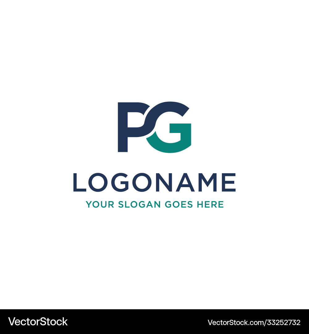 P an g letter logo icon infinity pg vector image