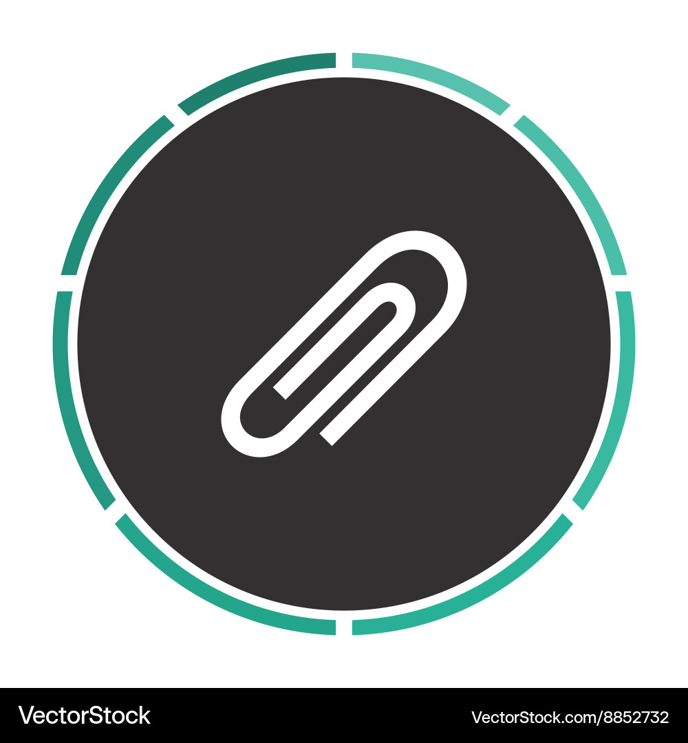 Paper clip computer symbol Royalty Free Vector Image