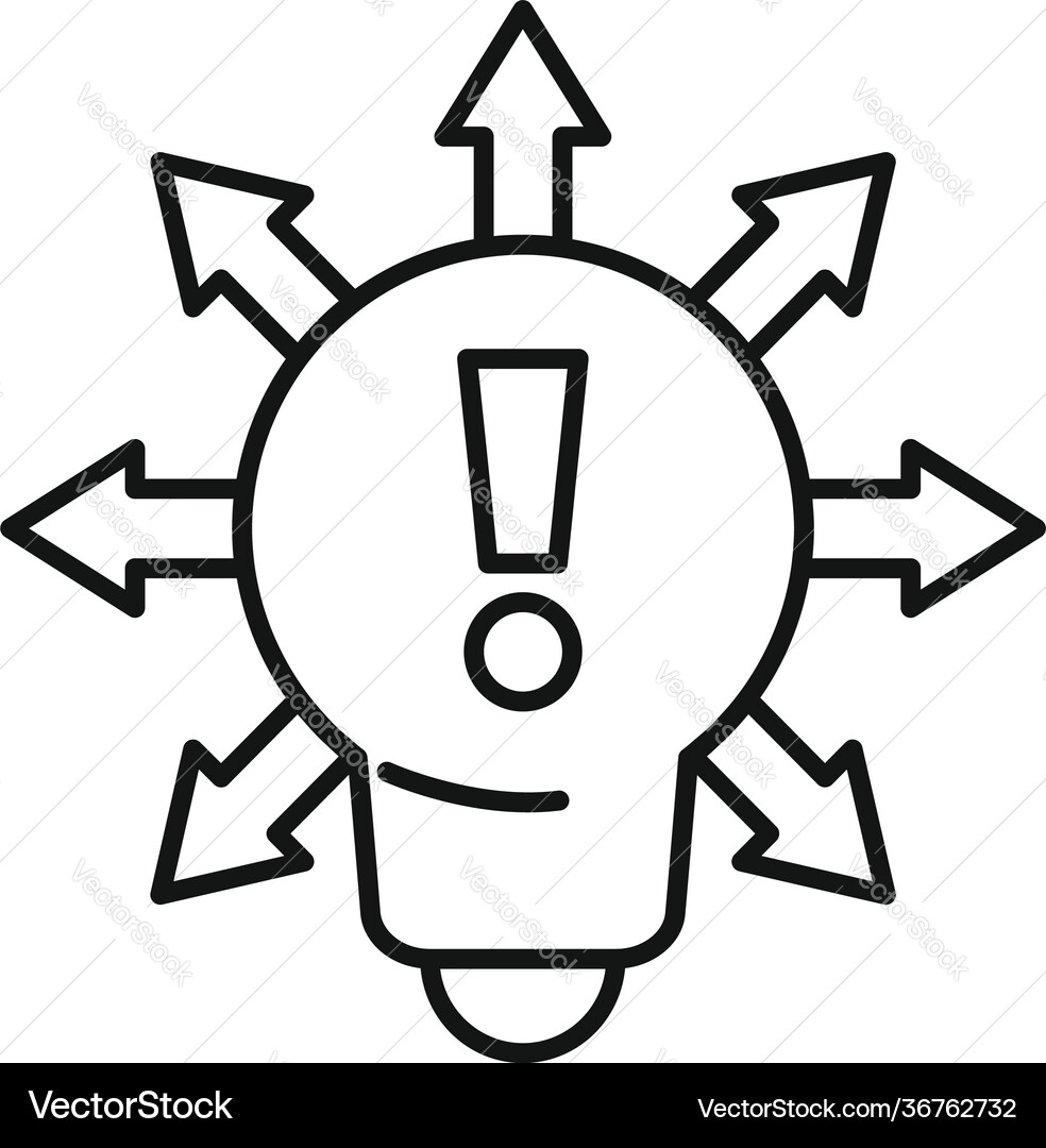 Restructuring idea icon outline style Restructuring idea icon outline style vector image
