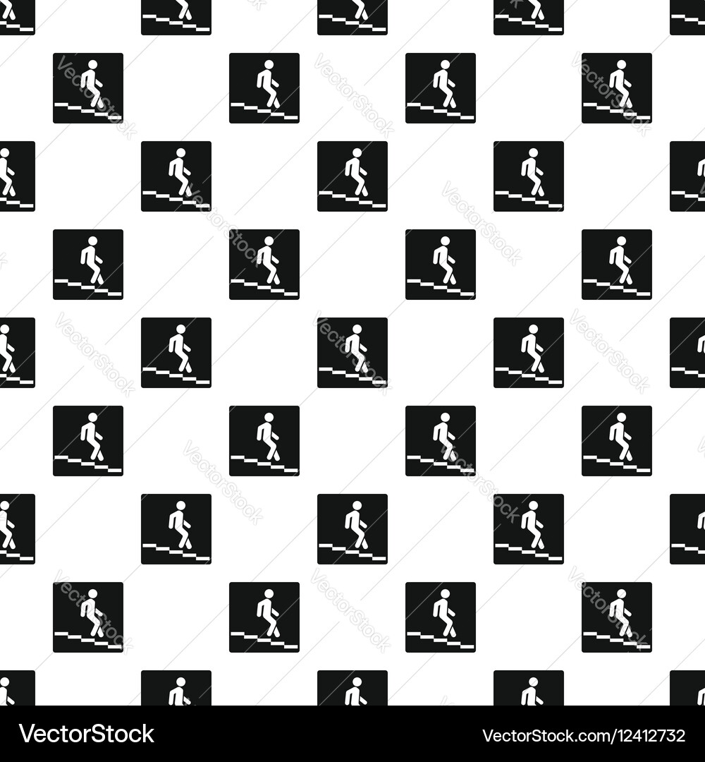 Sign escalator pattern simple style vector image