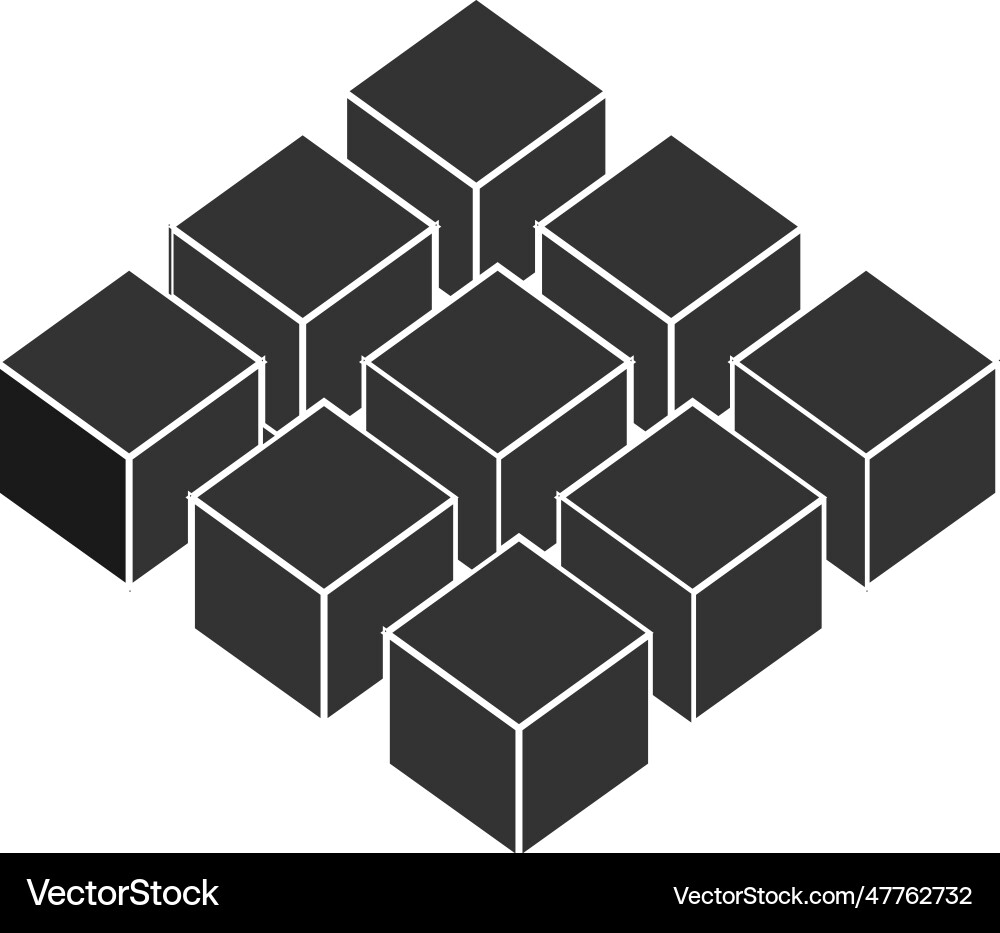 Stacked blocks box icon Stacked blocks box icon vector image