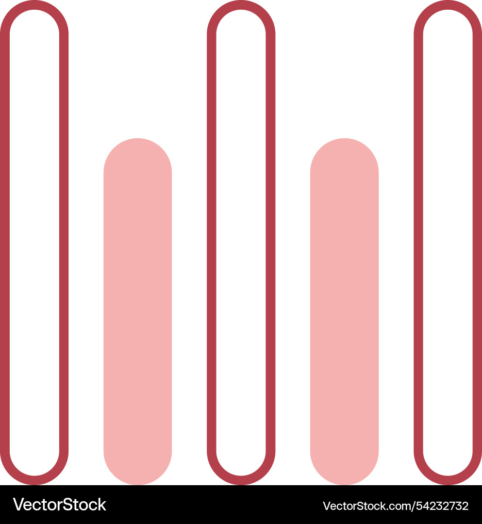 Vertical align bottom line fill icon Vector Image