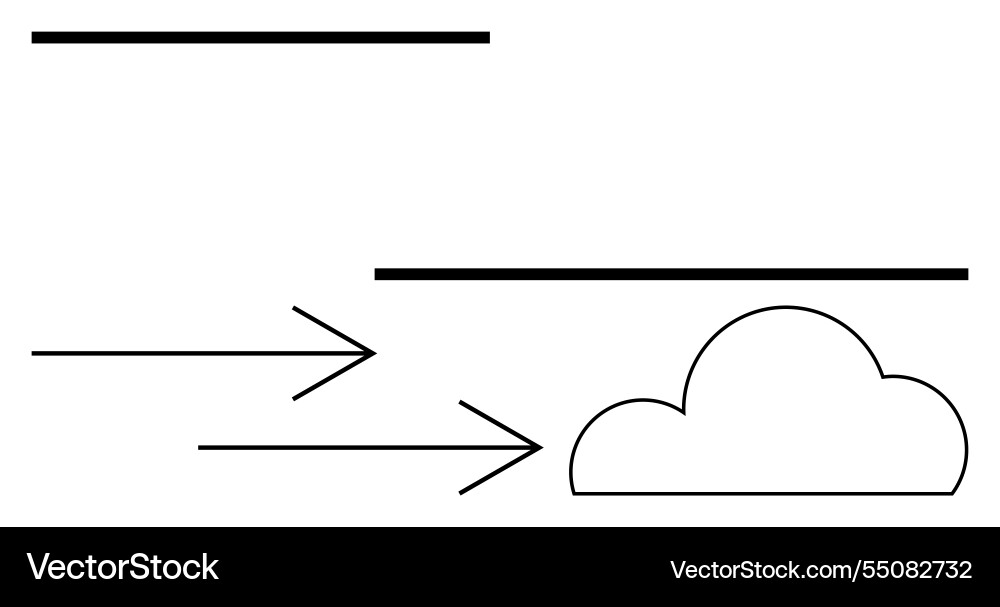 Visual representation of cloud computing and data Visual representation of cloud computing and data vector image