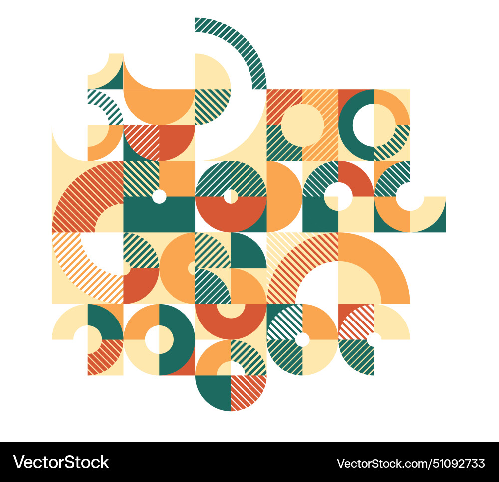 Abstract geometric background modular tiling vector image