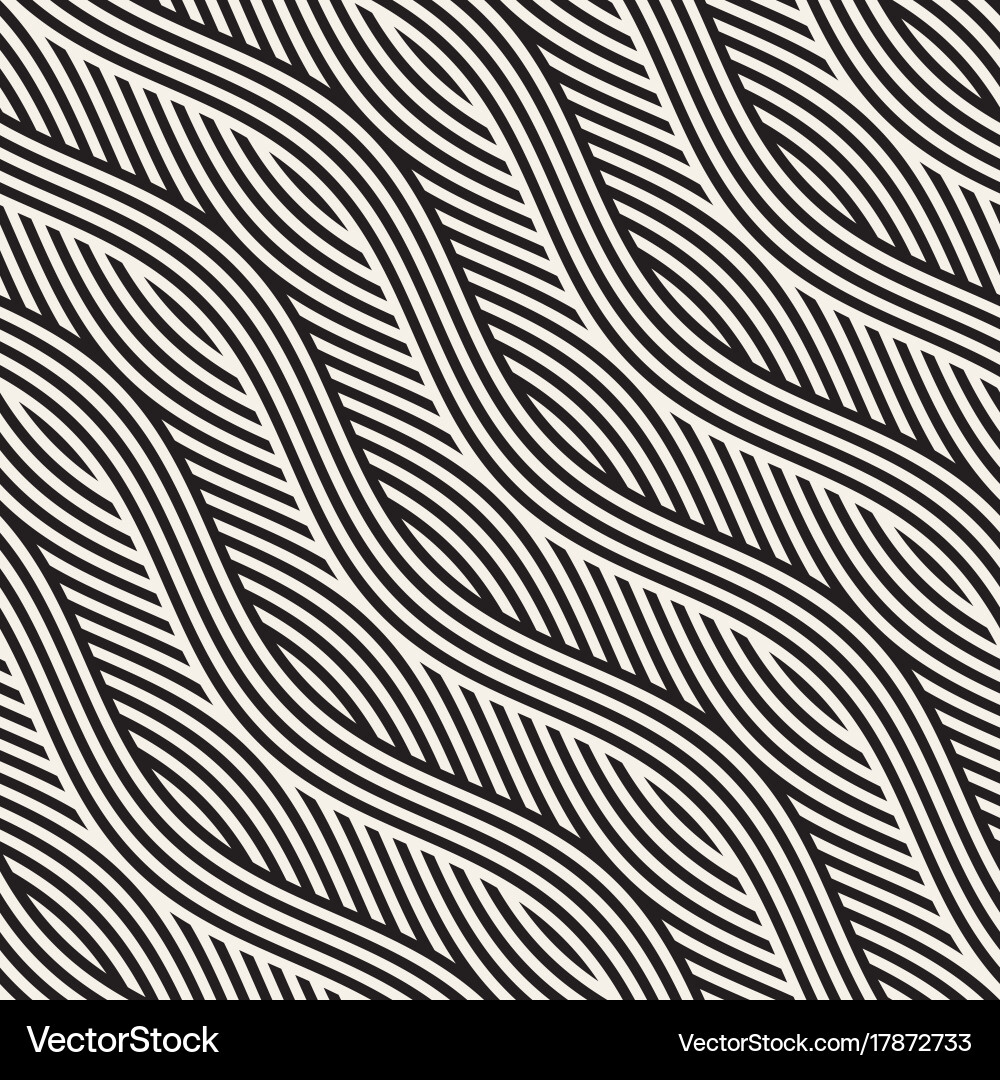 Abstract geometric pattern with wavy lines vector image