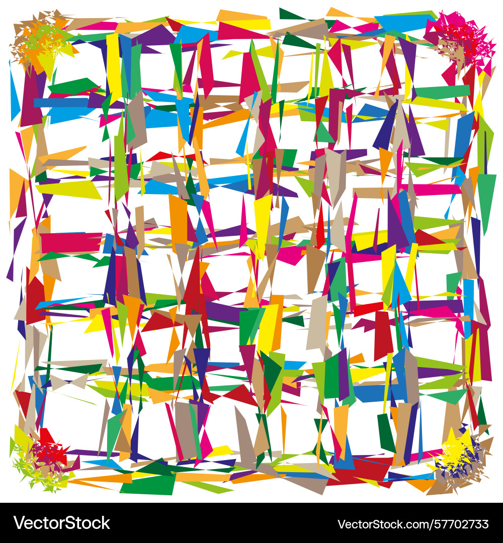 Abstract shattered shapes colorful sharp Abstract shattered shapes colorful sharp vector image