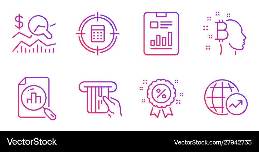 Calculator target report document and check Calculator target report document and check vector image