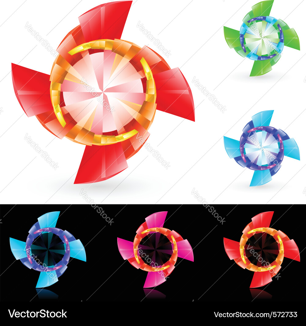 Chromatic Vortex Patterns Vector Image