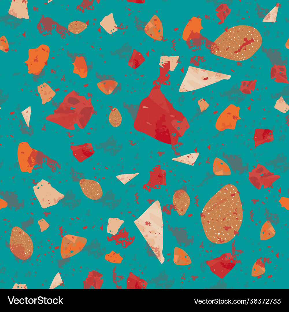 Colorful Terrazzo Pattern Vector Image