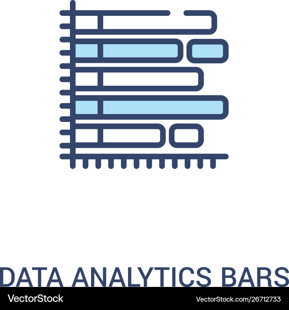 Data analytics bars chart with descendant line Data analytics bars chart with descendant line vector image