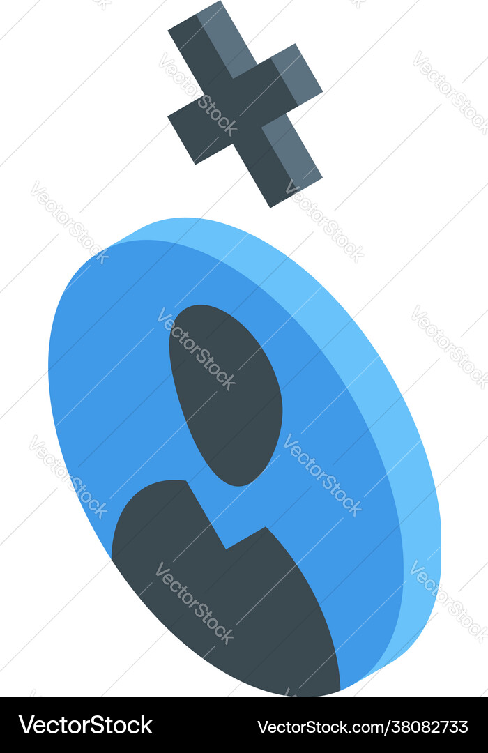 Delete user man icon isometric style vector image