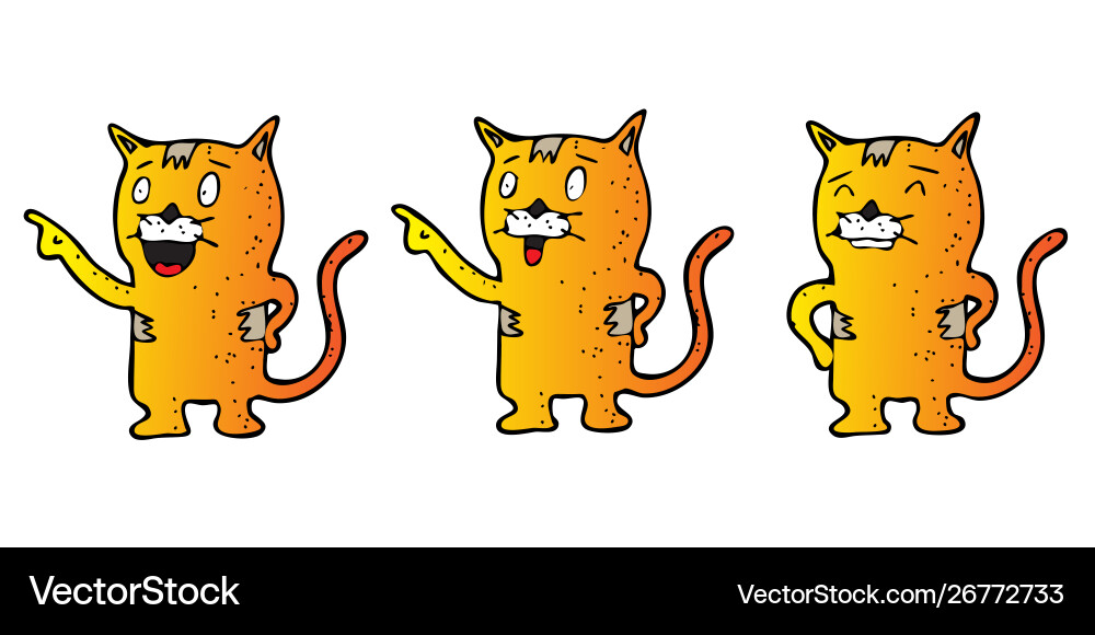 Explainer cat character design Explainer cat character design Vector Image