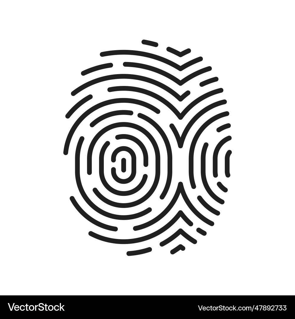 Fingerprint icon signature concept for password Fingerprint icon signature concept for password vector image