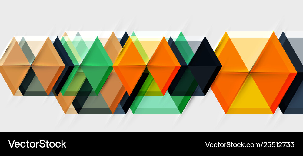 Geometric triangle and hexagon abstract background Vector Image