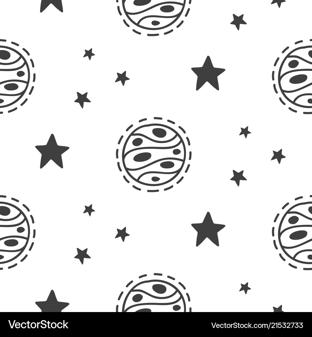 Outer space seamless pattern vector image