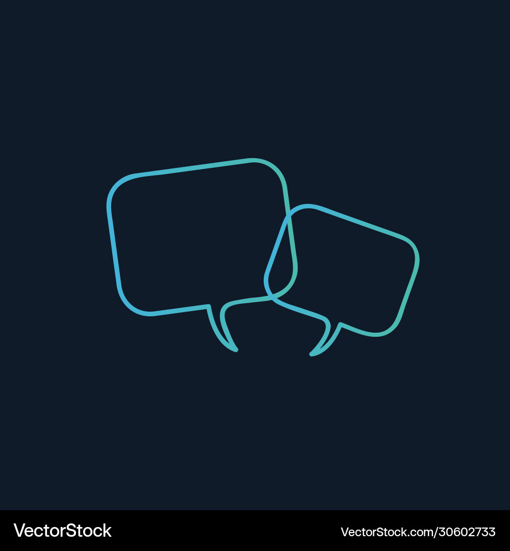 Overlapping Speech Bubbles vector image