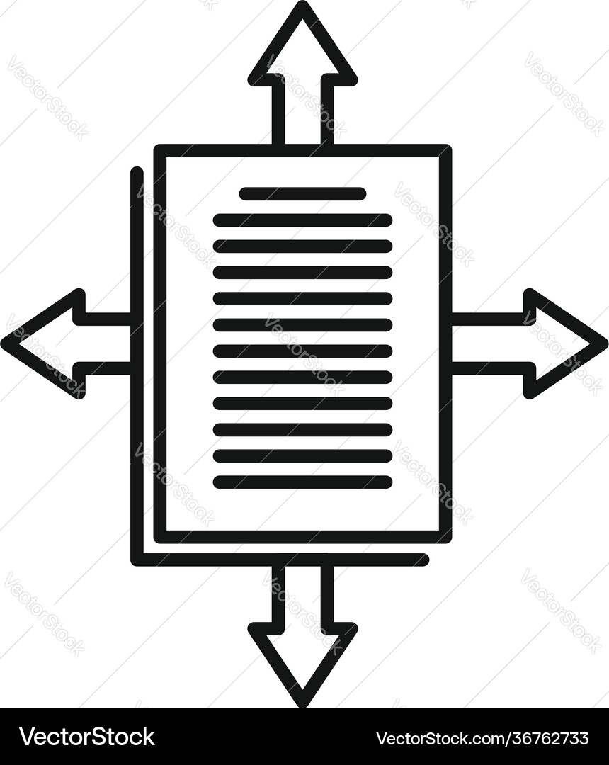Page restructuring icon outline style Page restructuring icon outline style vector image