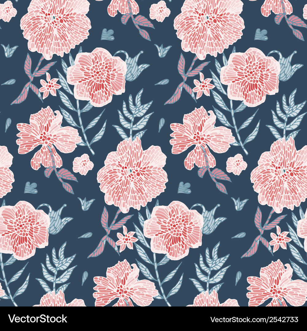 Seamless pattern - simple flower background Vector Image