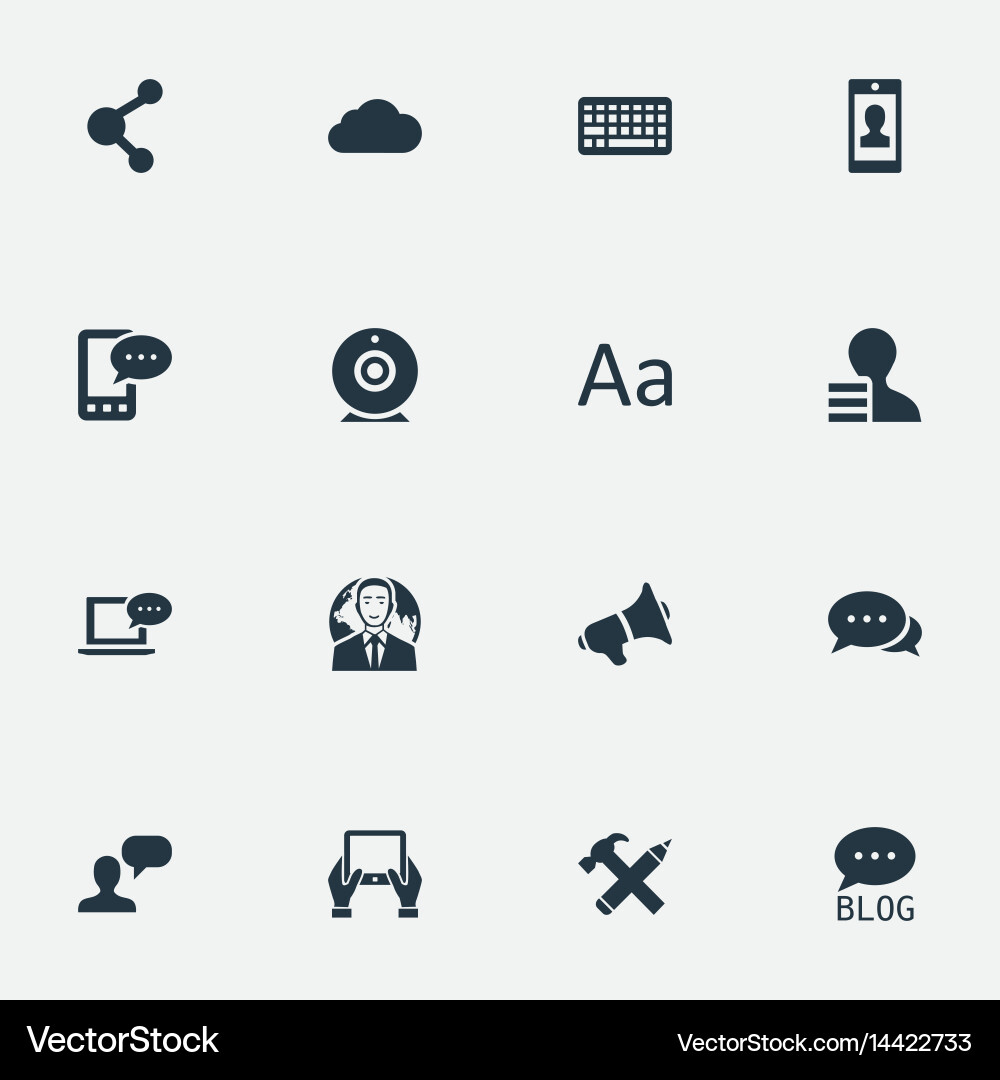 Set of simple user icons Vector Image