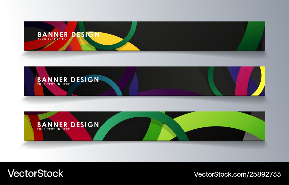 Set rectangular banner with a circle background Set rectangular banner with a circle background vector image