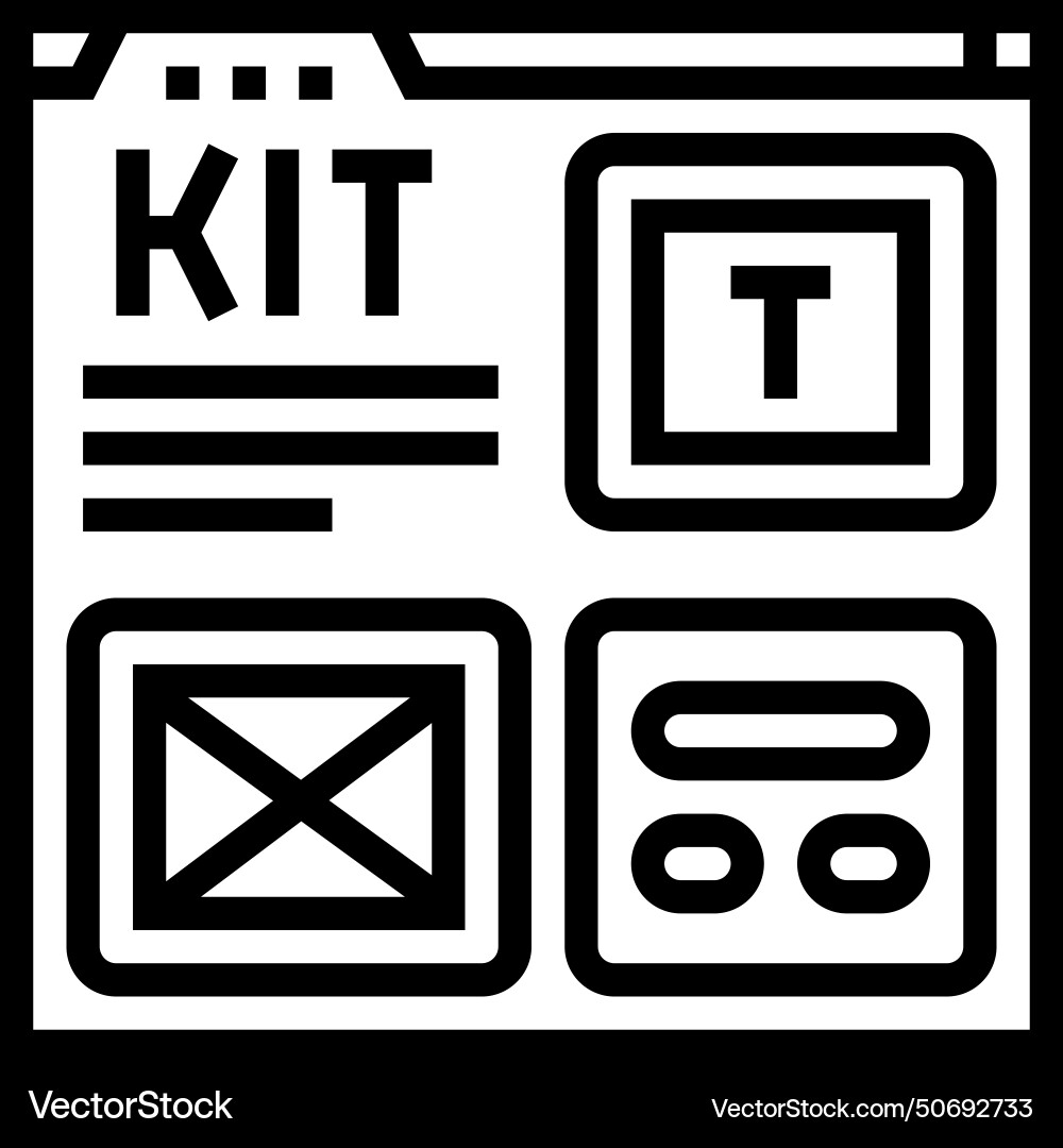 Ui kit ux design line icon Vector Image