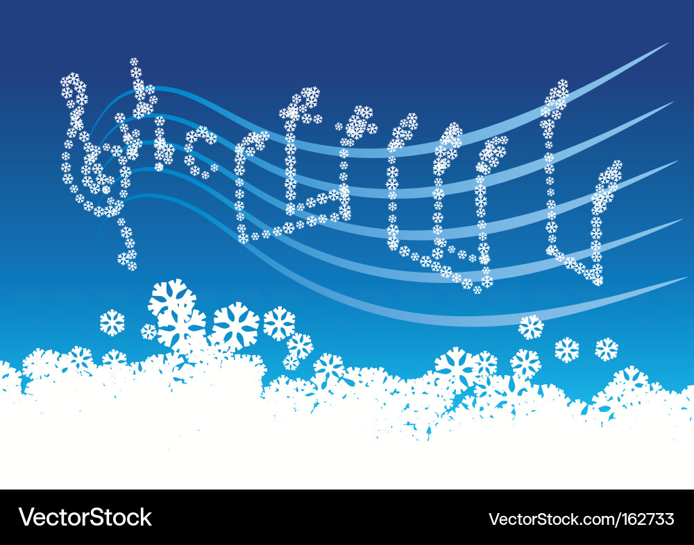 Winter Music Notes Vector Image