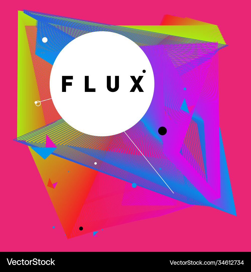 3d colorful wave background dynamic flux effect Vector Image