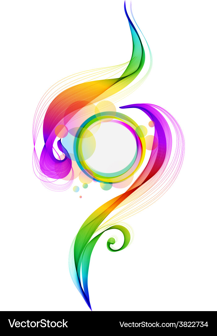 Abstract colorful background with wave Vector Image