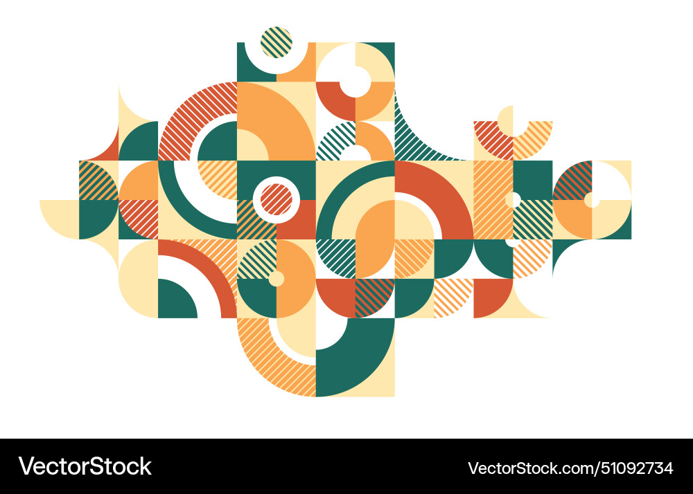 Abstract geometric background modular tiling vector image