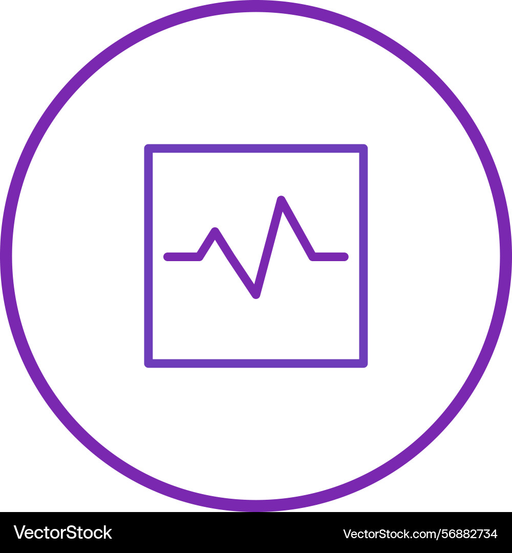 Abstract line graph in a square frame minimalist Abstract line graph in a square frame minimalist vector image