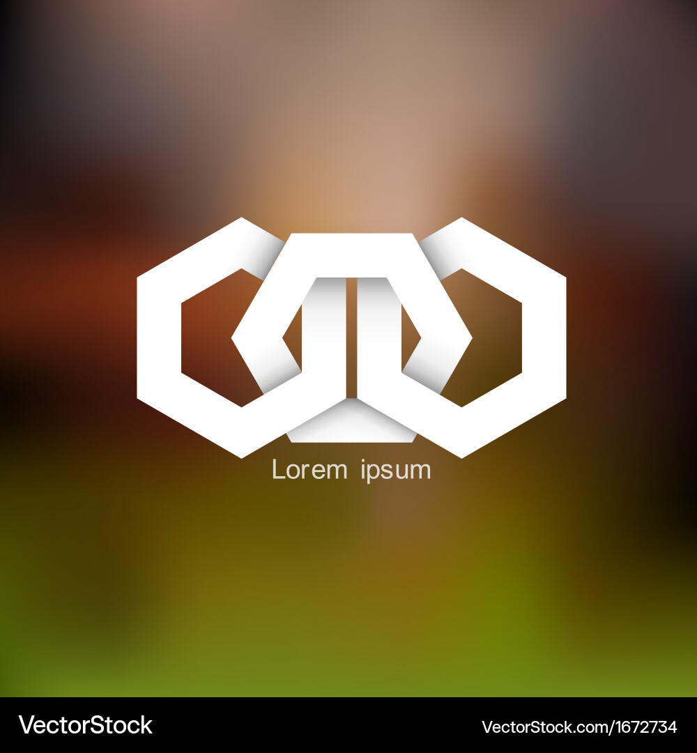 Abstract Paper Loop Icon vector image