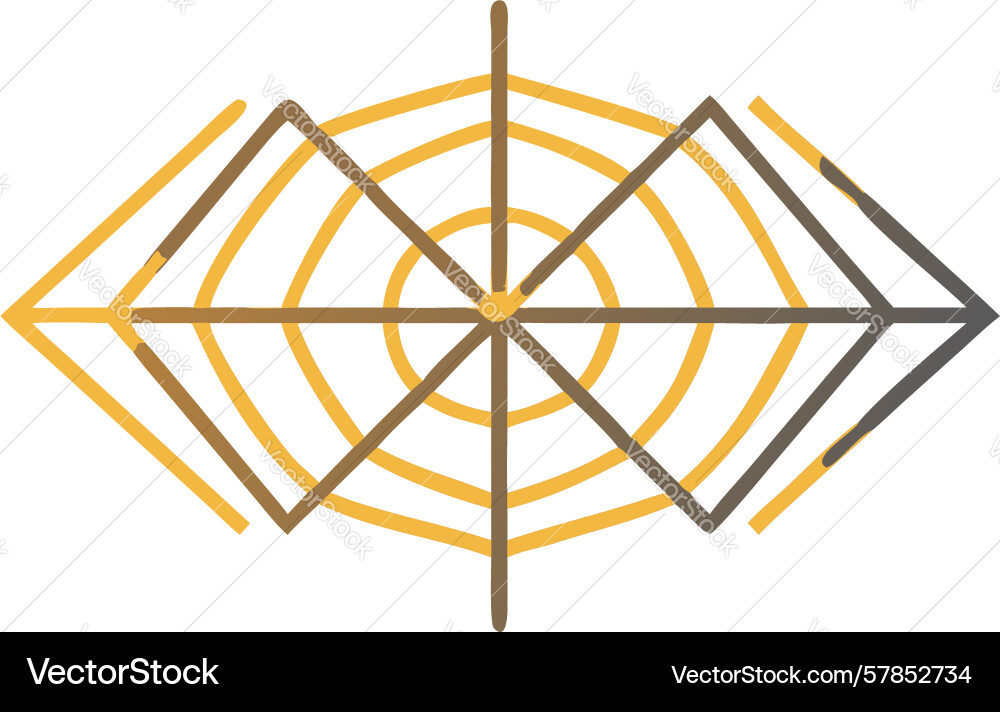Angular web target strategic network focused vector image