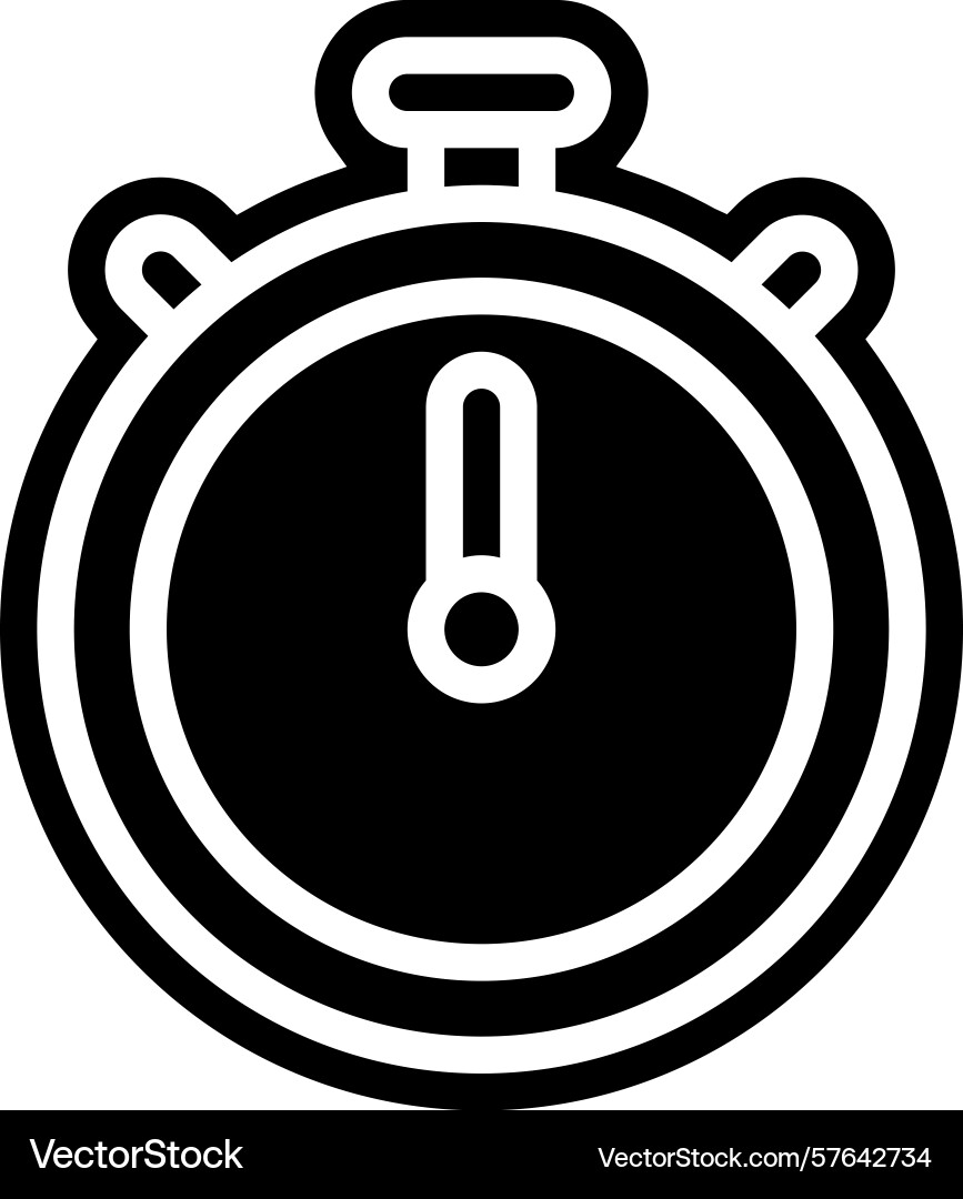 Built timer glyph icon Built timer glyph icon vector image