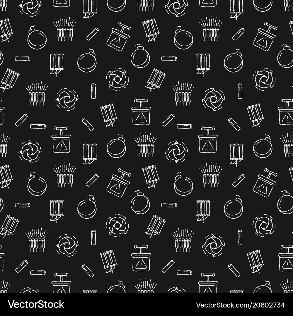 Explosion Fireworks Pattern vector image