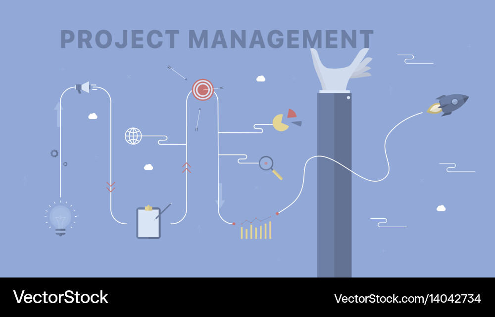 Modern Project Workflow Vector Image