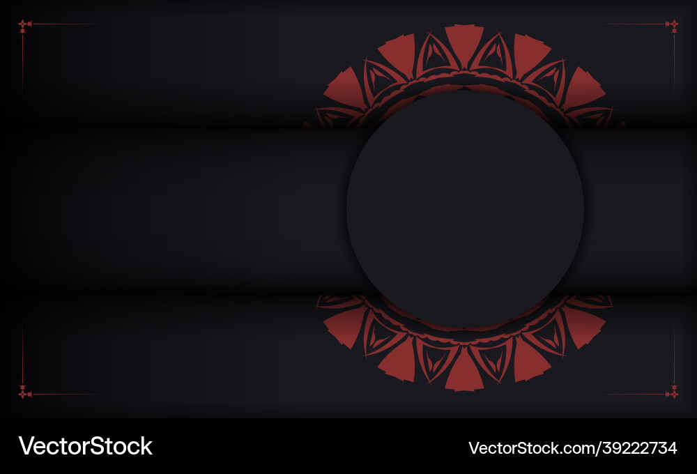 Postcard design with abstract patterns black Postcard design with abstract patterns black Vector Image