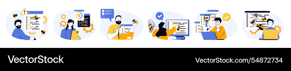Software Testing & Quality Assurance Concepts Vector Image
