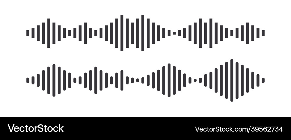 Sound waves track waveform symbol audio rhythm Sound waves track waveform symbol audio rhythm vector image