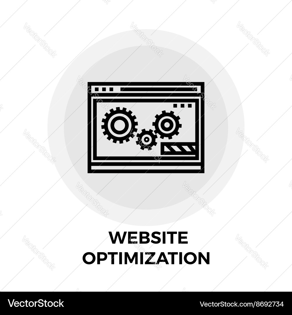 Website optimization line icon vector image