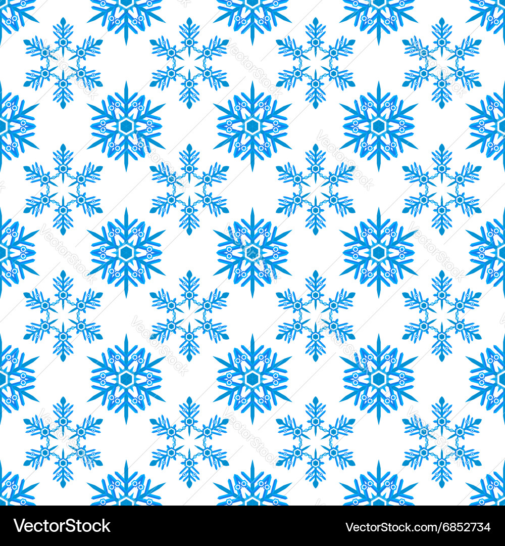 Winter Snowflake Pattern Vector Image
