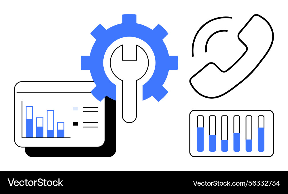 Workflow & Analytics Toolkit vector image
