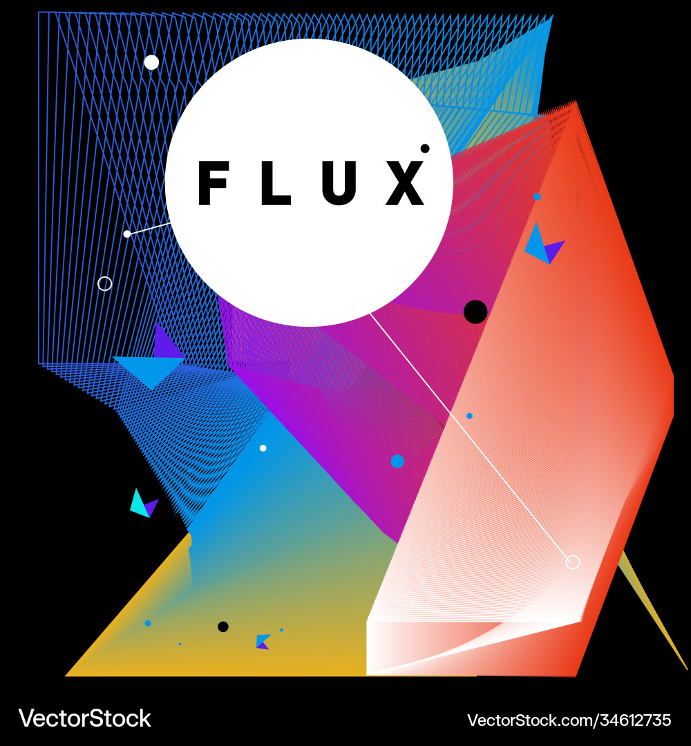 3d colorful wave background dynamic flux effect 3d colorful wave background dynamic flux effect vector image