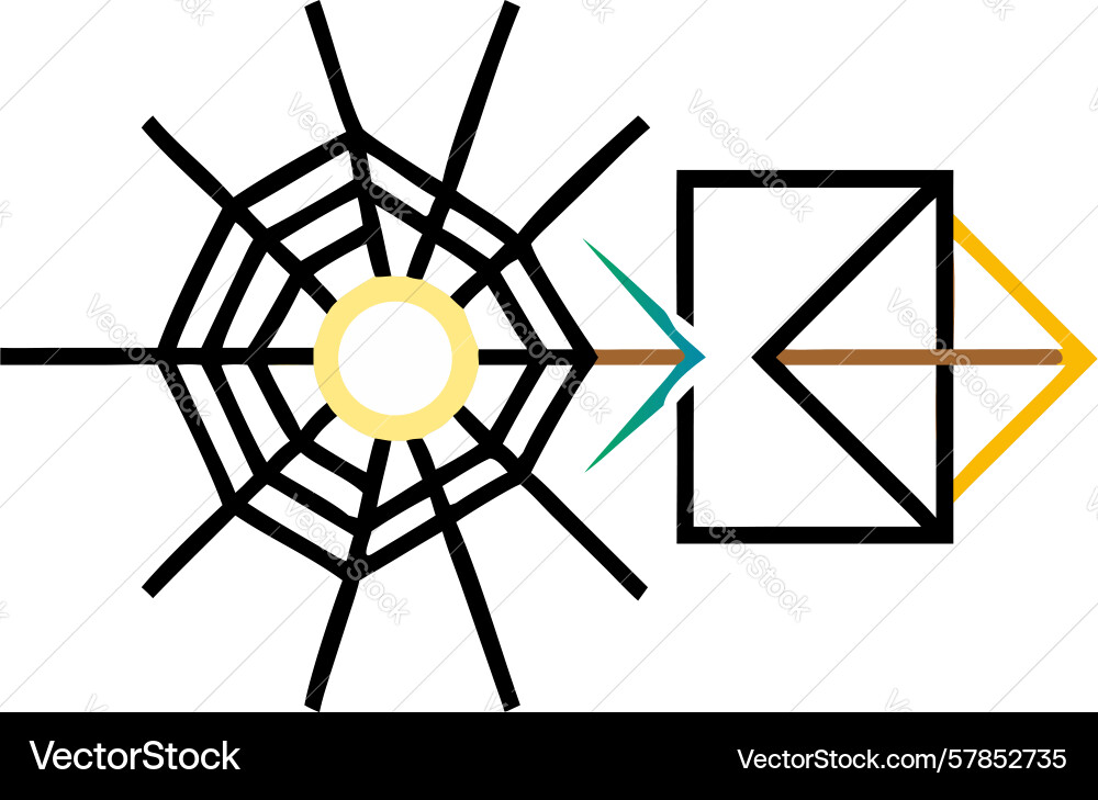 Arrow web target navigating digital information Vector Image