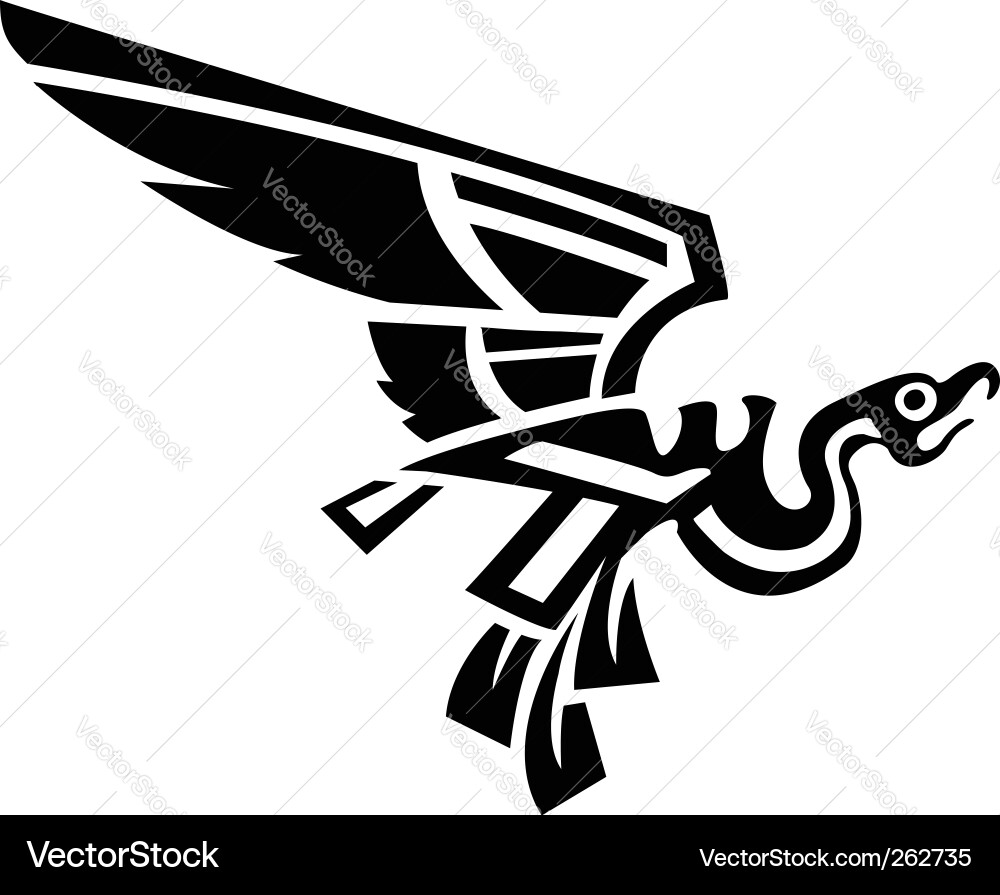 Aztec Bird Motif vector image