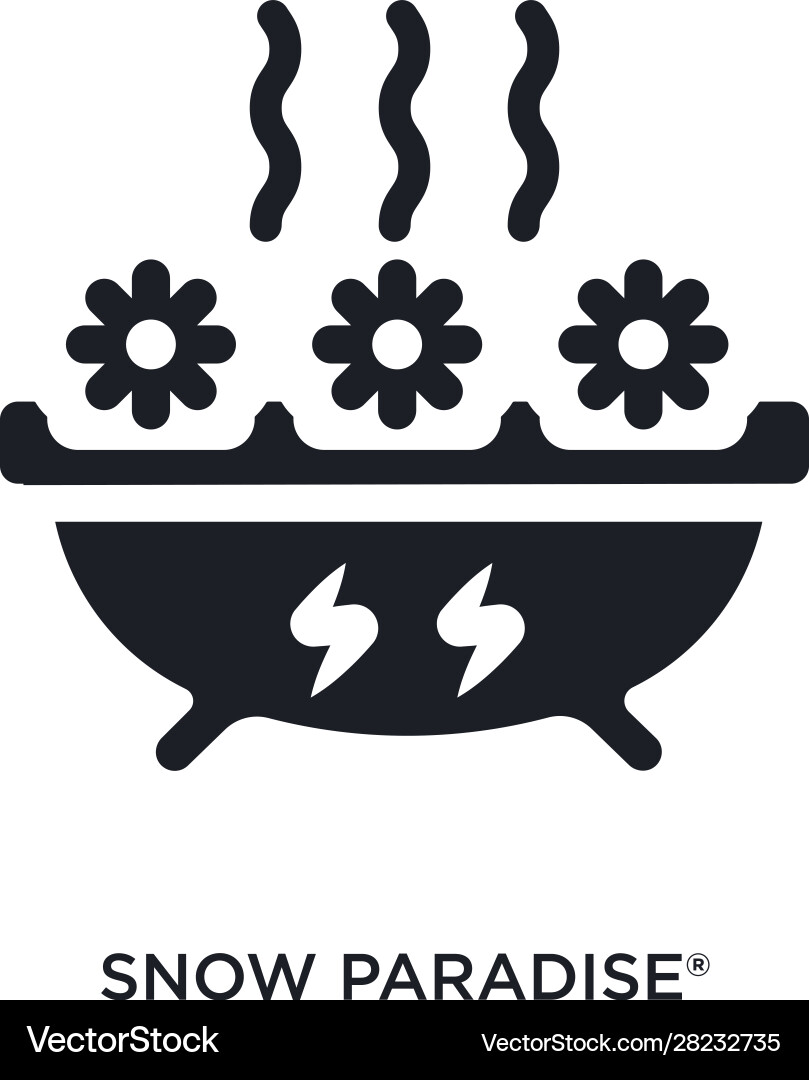 Black snow paradise isolated icon simple element Black snow paradise isolated icon simple element Vector Image