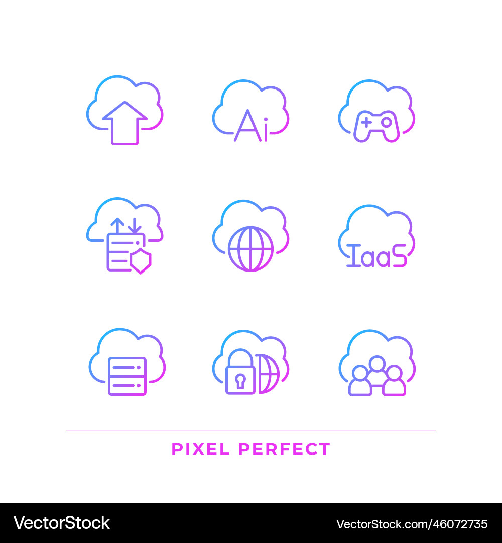 Cloud service for data processing pixel perfect Cloud service for data processing pixel perfect vector image