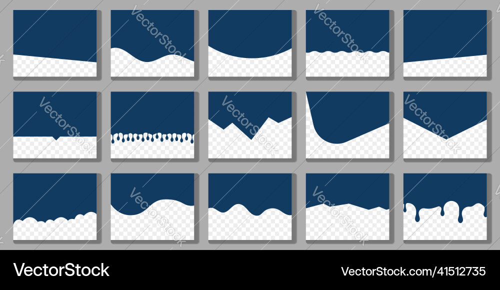 Curve Divider Shapes - Website Elements vector image
